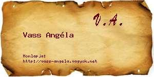 Vass Angéla névjegykártya