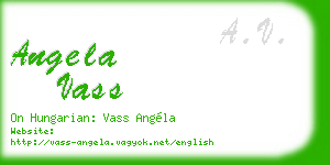 angela vass business card