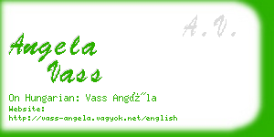 angela vass business card